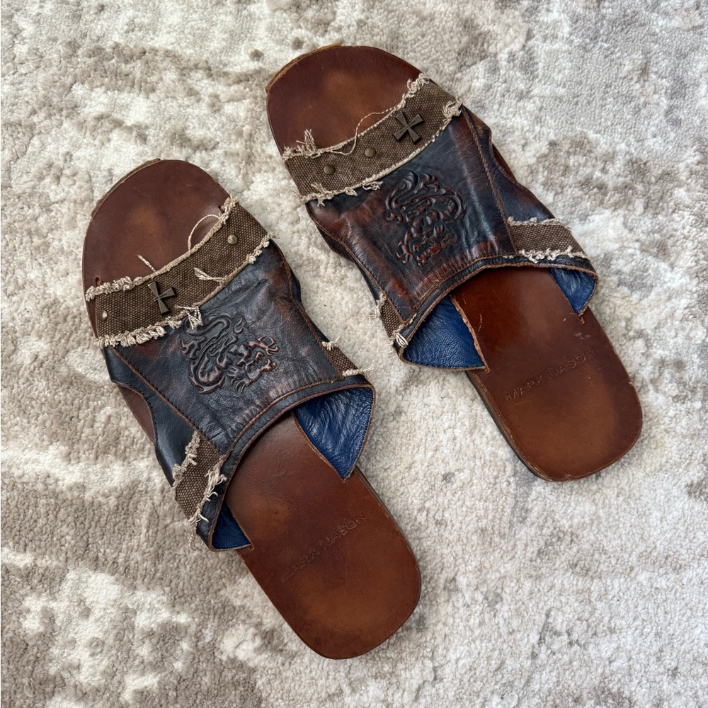 Mark Nason Brown Leather Sandals